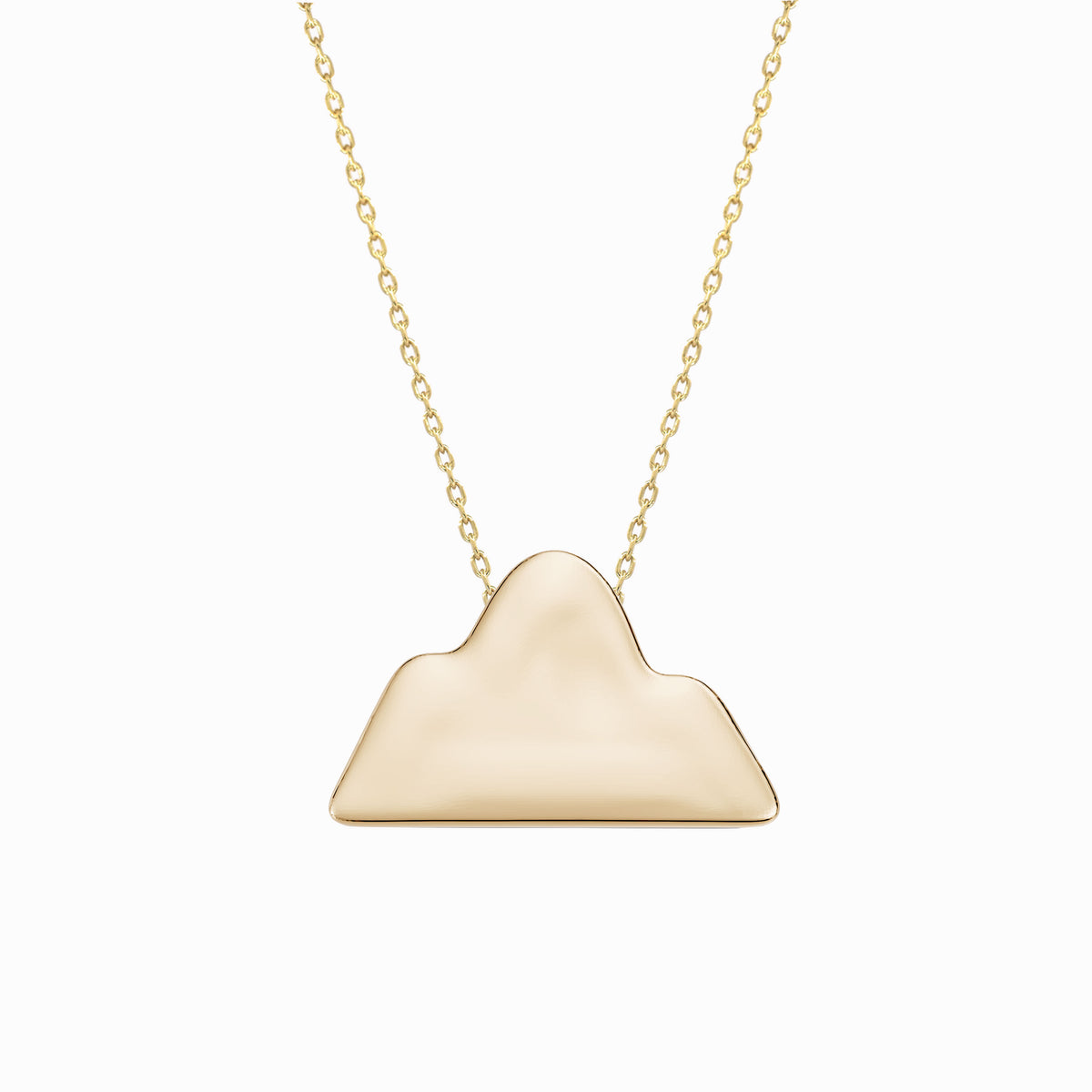 Mountain Charm Necklace 14K Solid Gold | Ten Symbols of Longevity 십장생 산  | BY L’AIMÉ NEW YORK 
