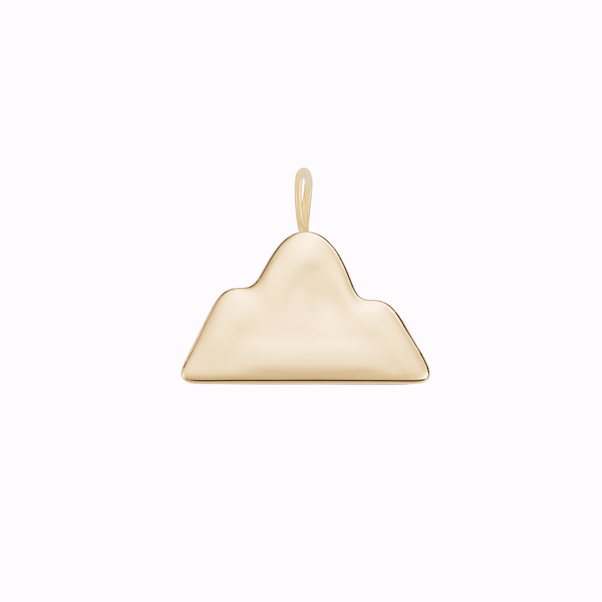 Mountain Charm Necklace 14K Solid Gold | Ten Symbols of Longevity 십장생 산