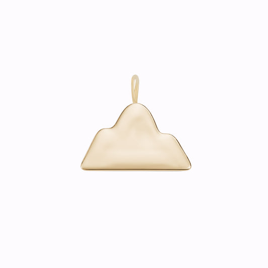 Mountain Charm Necklace 14K Solid Gold | Ten Symbols of Longevity 십장생 산