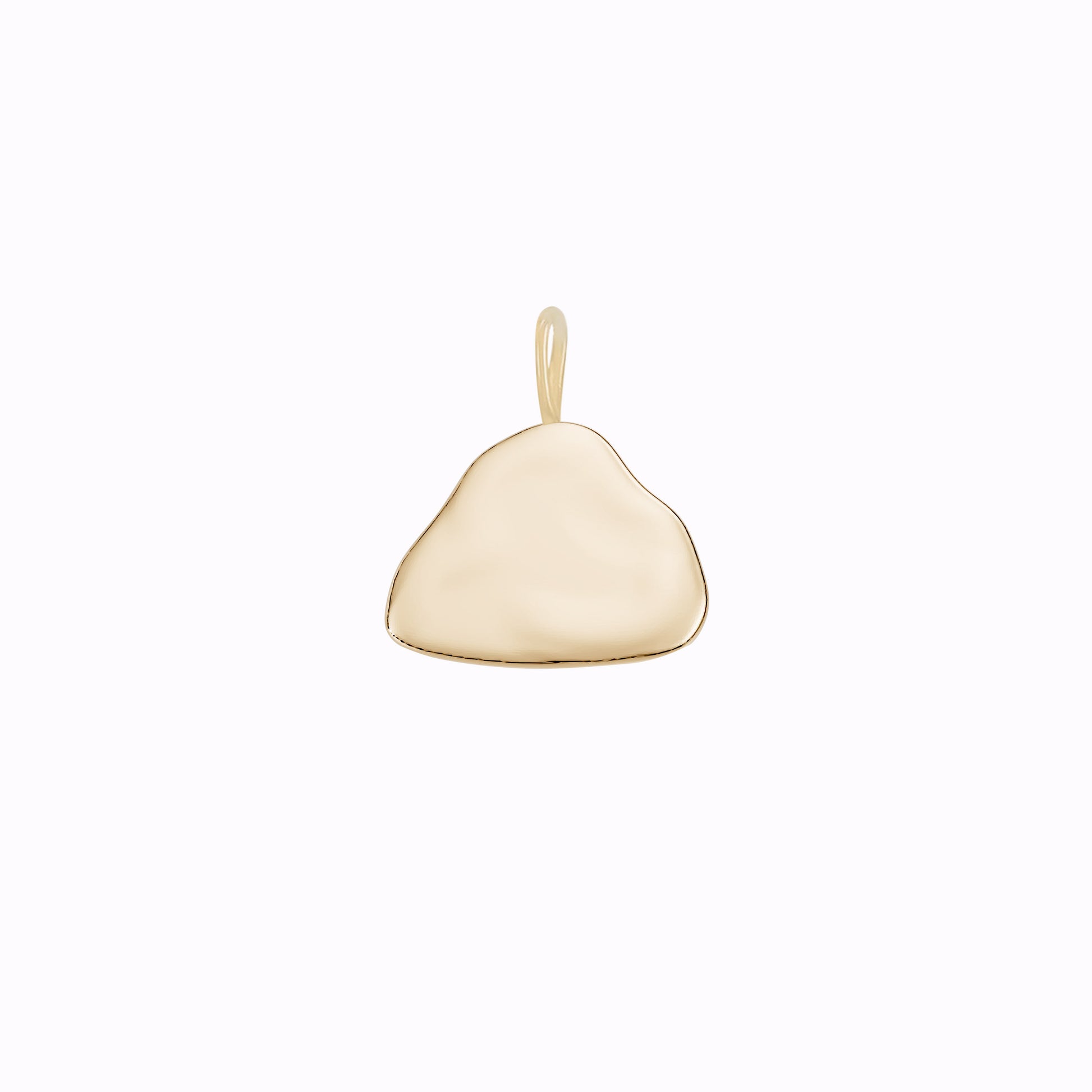 Rock Lucky Charm Necklace 14K Solid Gold | Korean Ten Symbols of Longevity 십장생 바위