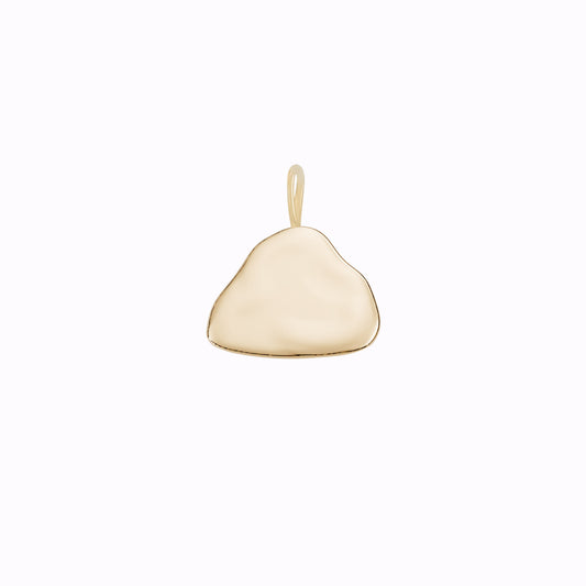 Rock Lucky Charm Necklace 14K Solid Gold | Korean Ten Symbols of Longevity 십장생 바위