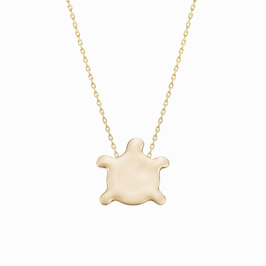 Geobugi Turtle Charm Necklace 14K Solid Gold | The Eternal Ten 거북이 | Ten Symbols of Longevity 십장생 | BY L’AIMÉ NEW YORK 
