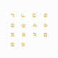 Puffy Korean Alphabet Hangul Initial Necklace 14K Solid Gold 한글 이름 목걸이 BY LAIME NEW YORK