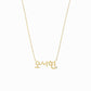 Hangul Custom Name Diamond Birthstone Necklace Korean 14K Solid Gold – Personalized 한글 이름 목걸이 탄생석 바이라메 뉴욕