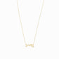 Korean Custom Name Birthstone Necklace 14K Solid Gold – Personalized
