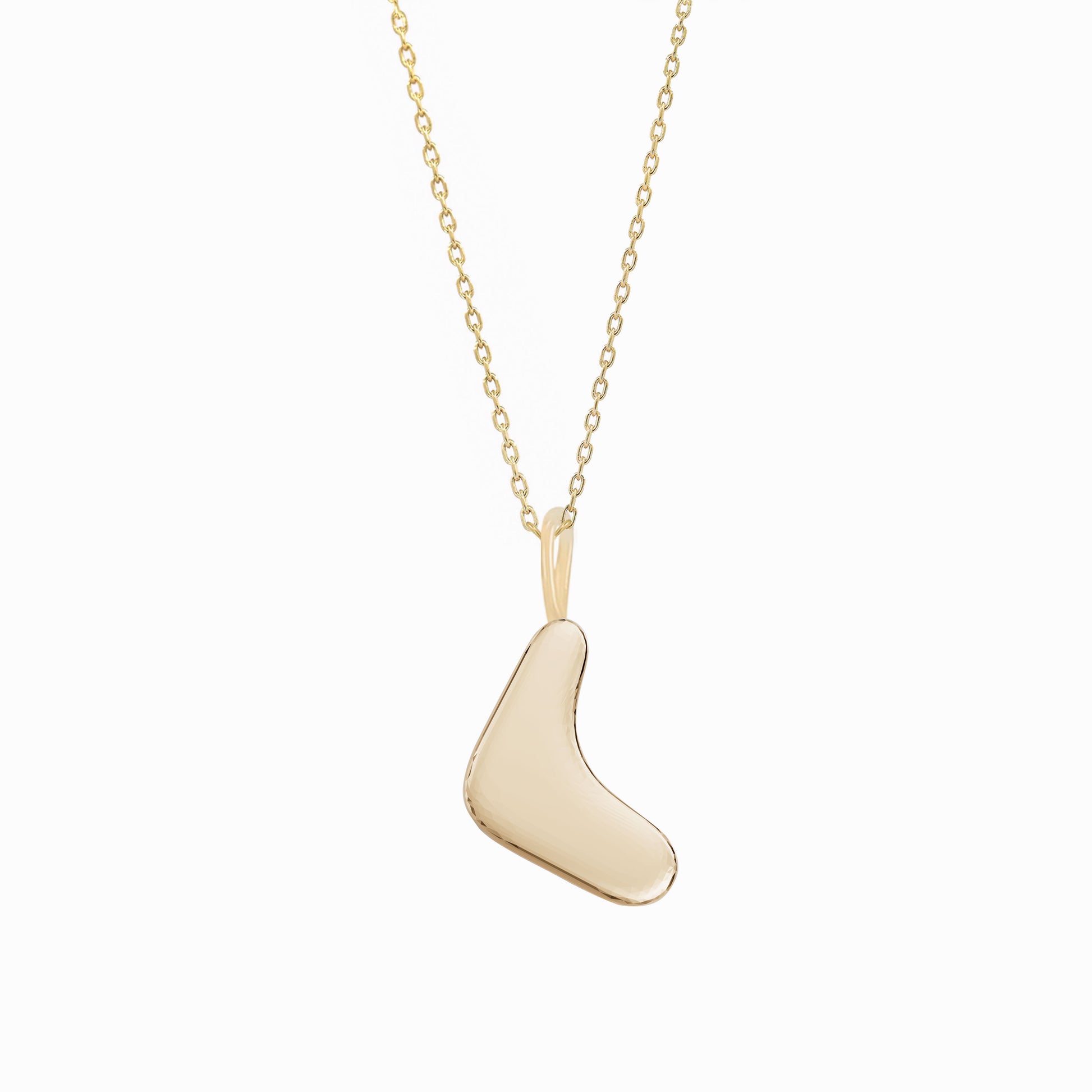 Puffy Korean Alphabet Hangul Initial Necklace 14K Solid Gold 한글 이름 목걸이 BY LAIME NEW YORK