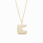 Puffy Korean Alphabet Hangul Initial Necklace 14K Solid Gold 한글 이름 목걸이 BY LAIME NEW YORK