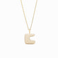 Puffy Korean Alphabet Hangul Initial Necklace 14K Solid Gold 한글 이름 목걸이 BY LAIME NEW YORK