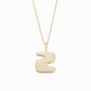 Puffy Korean Alphabet Hangul Initial Necklace 14K Solid Gold 한글 이름 목걸이 BY LAIME NEW YORK