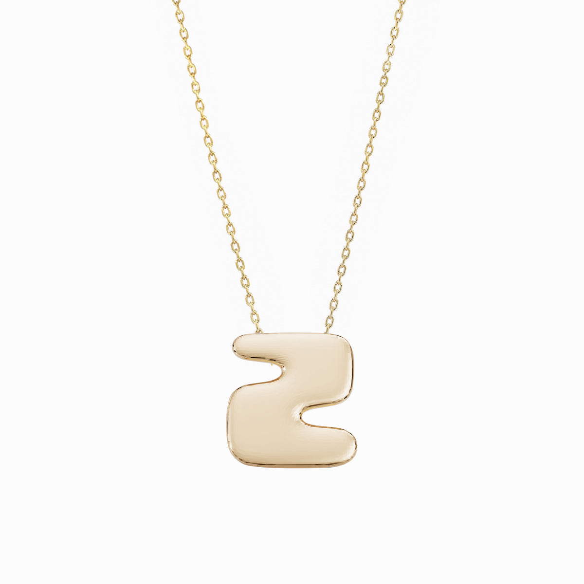 Puffy Bubble Hangul Initial Korean Letter Pendant 14K Solid Gold 한글 목걸이 | BY L’AIMÉ NEW YORK  바이라메 뉴욕