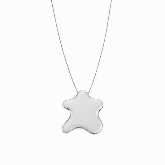 BY L’AIMÉ NEW YORK Puffy Korean Hangul Initial Pendant Sterling Silver 