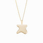 Puffy Korean Alphabet Hangul Initial Necklace 14K Solid Gold 한글 이름 목걸이 BY LAIME NEW YORK