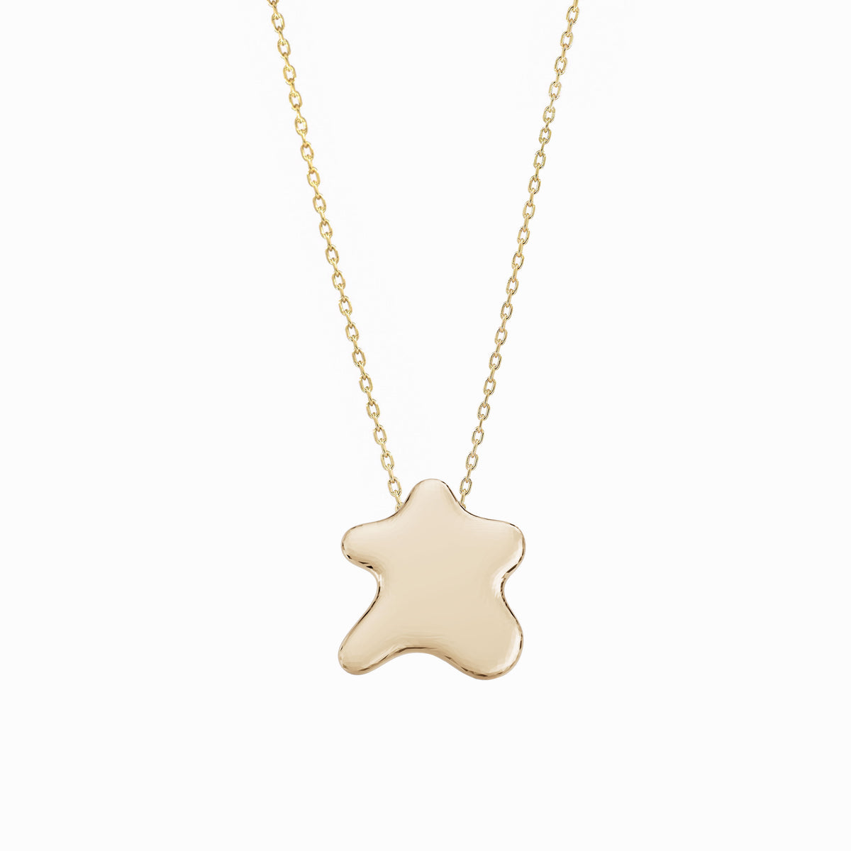 Puffy Bubble Hangul Initial Korean Letter Pendant 14K Solid Gold 한글 목걸이 | BY L’AIMÉ NEW YORK  바이라메 뉴욕