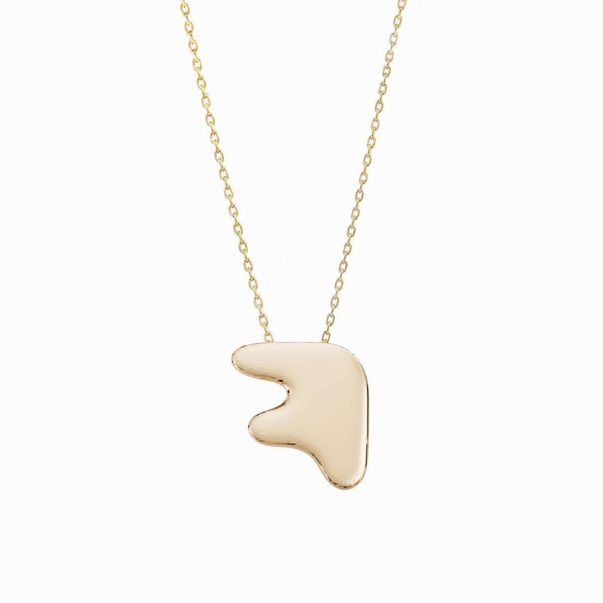 Puffy Bubble Hangul Initial Korean Letter Pendant 14K Solid Gold 한글 목걸이 | BY L’AIMÉ NEW YORK  바이라메 뉴욕