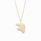 Puffy Korean Alphabet Hangul Initial Necklace 14K Solid Gold 한글 이름 목걸이 BY LAIME NEW YORK