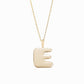 Puffy Korean Alphabet Hangul Initial Necklace 14K Solid Gold 한글 이름 목걸이 BY LAIME NEW YORK