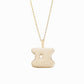 Puffy Korean Alphabet Hangul Initial Necklace 14K Solid Gold 한글 이름 목걸이 BY LAIME NEW YORK