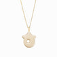 Puffy Korean Alphabet Hangul Initial Necklace 14K Solid Gold 한글 이름 목걸이 BY LAIME NEW YORK