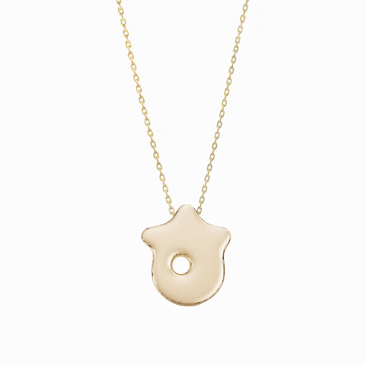 Puffy Bubble Hangul Initial Korean Letter Pendant 14K Solid Gold 한글 목걸이 | BY L’AIMÉ NEW YORK  바이라메 뉴욕