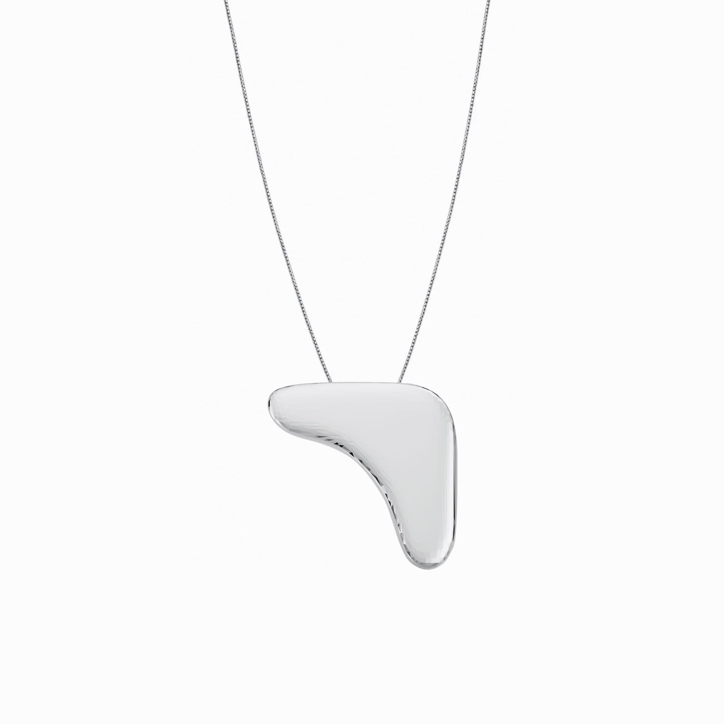 Puffy Korean Hangul Initial Necklace Sterling Silver