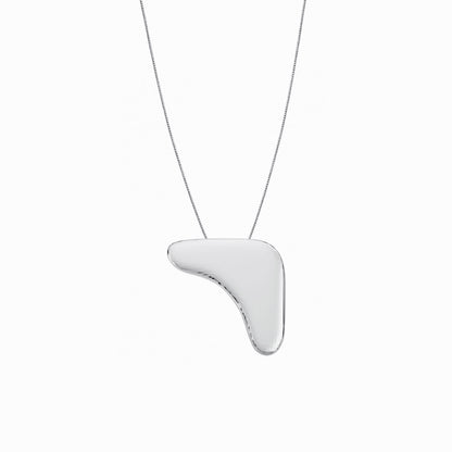 Puffy Korean Hangul Initial Necklace Sterling Silver