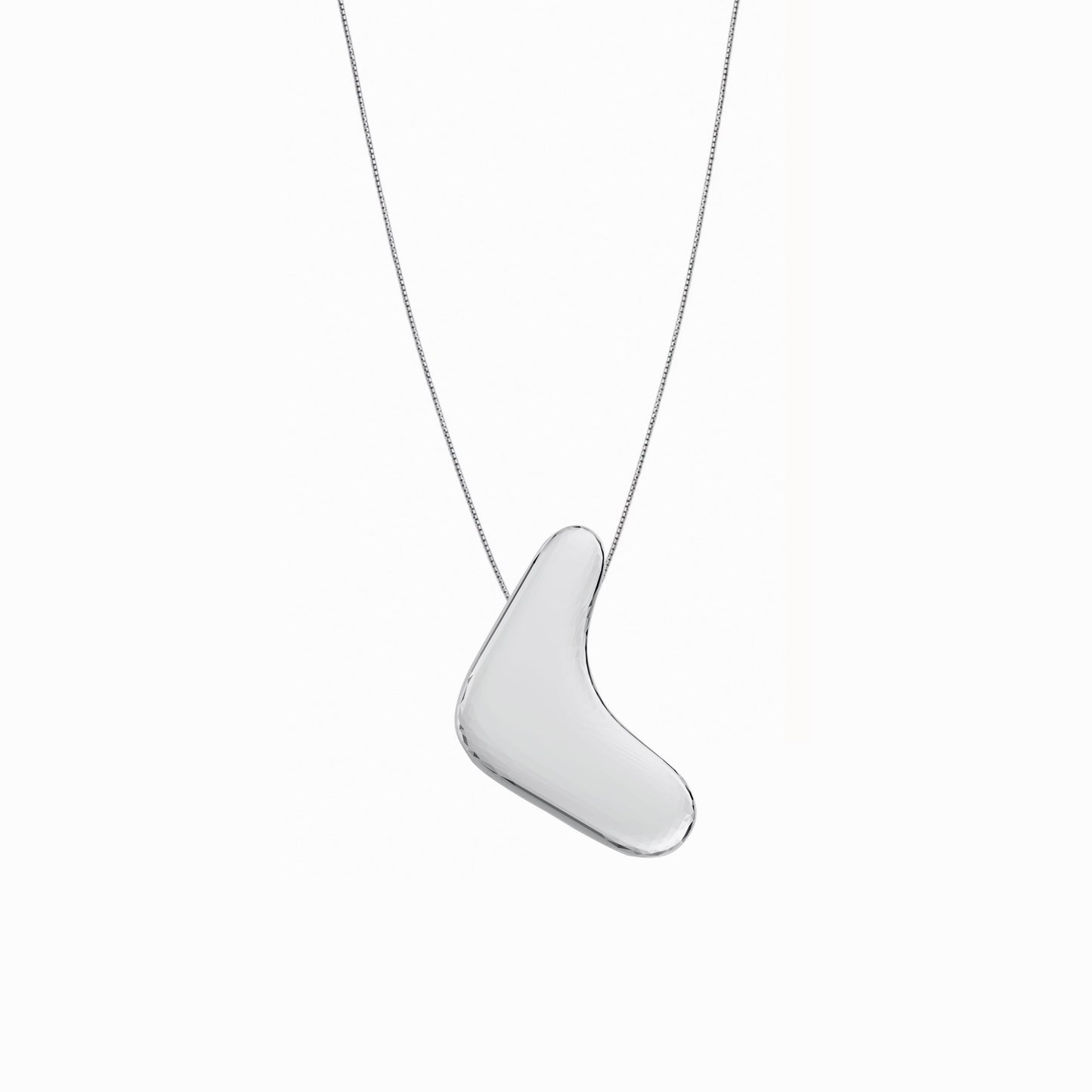 Puffy Korean Alphabet Hangul Initial Necklace Sterling Silver 한글 이름 목걸이 BY LAIME NEW YORK