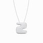 Puffy Korean Hangul Initial Necklace Sterling Silver