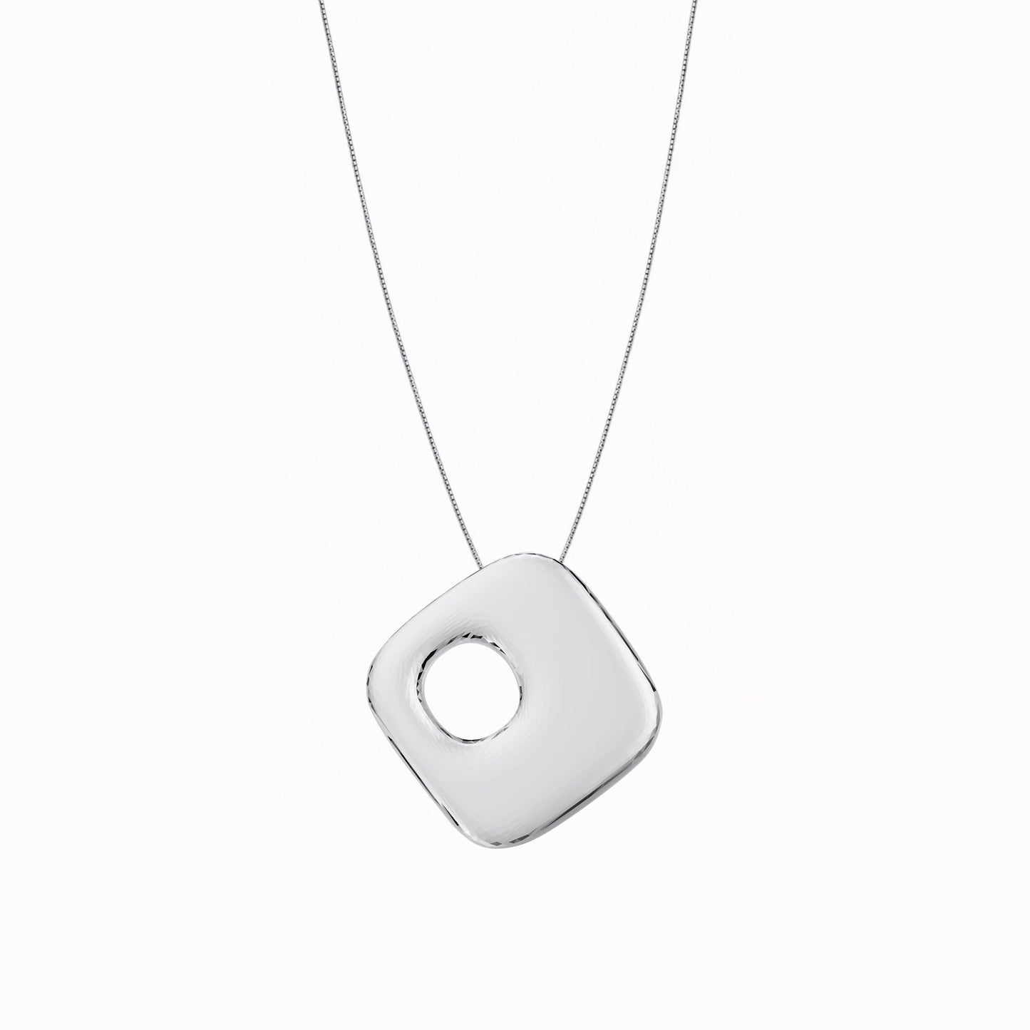Puffy Korean Alphabet Hangul Initial Necklace Sterling Silver 한글 이름 목걸이 BY LAIME NEW YORK