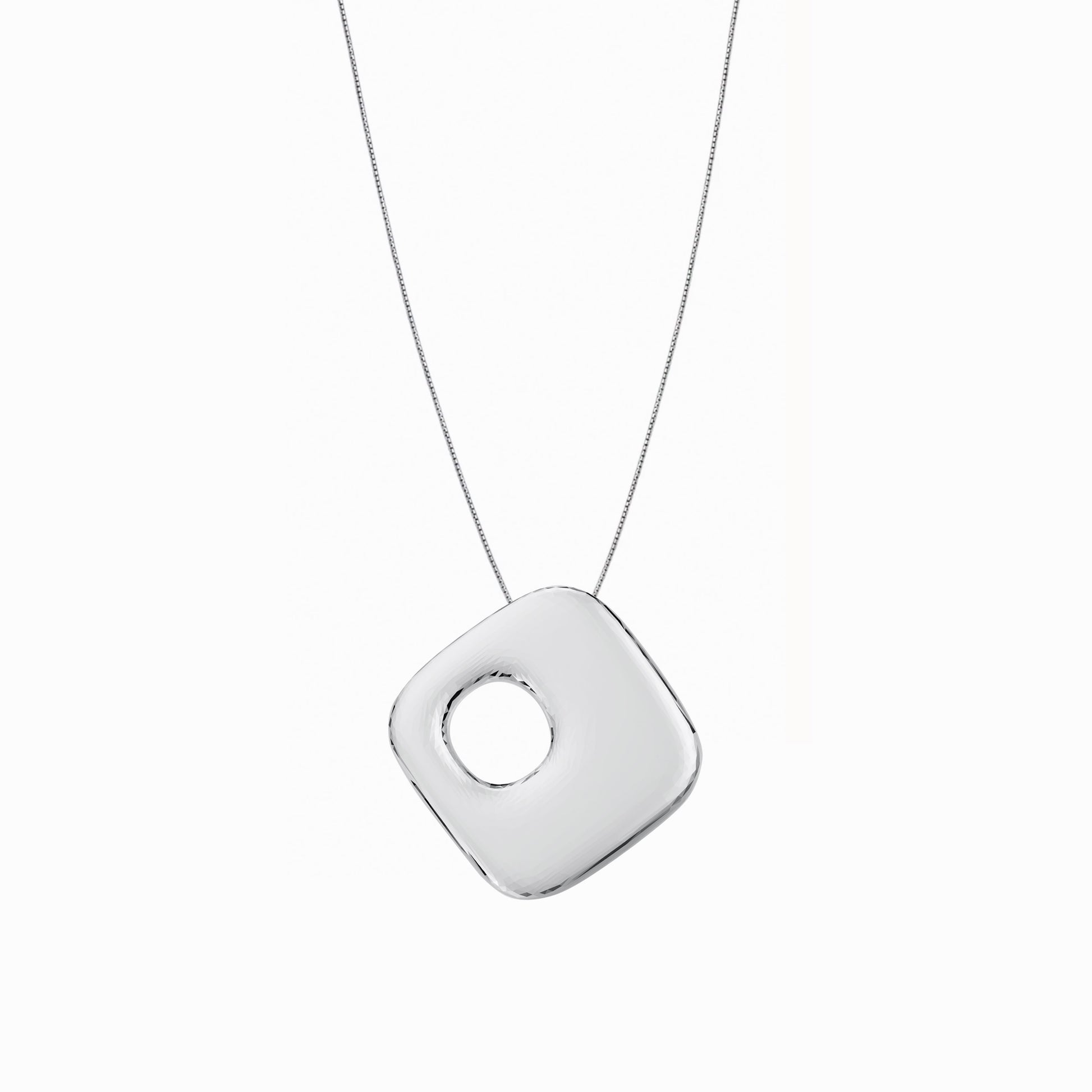 Puffy Korean Alphabet Hangul Initial Necklace Sterling Silver 한글 이름 목걸이 BY LAIME NEW YORK