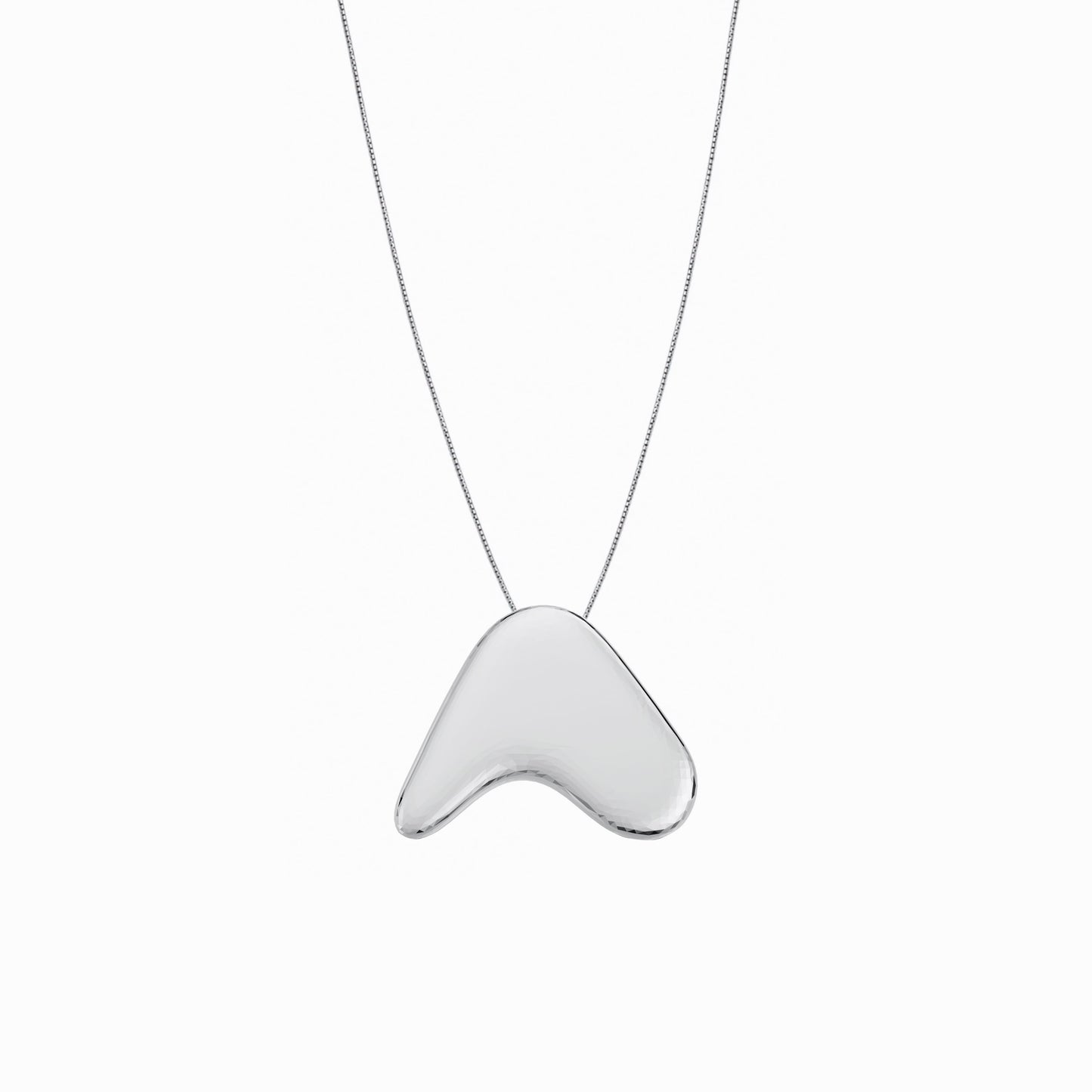 Puffy Korean Alphabet Hangul Initial Necklace Sterling Silver 한글 이름 목걸이 BY LAIME NEW YORK