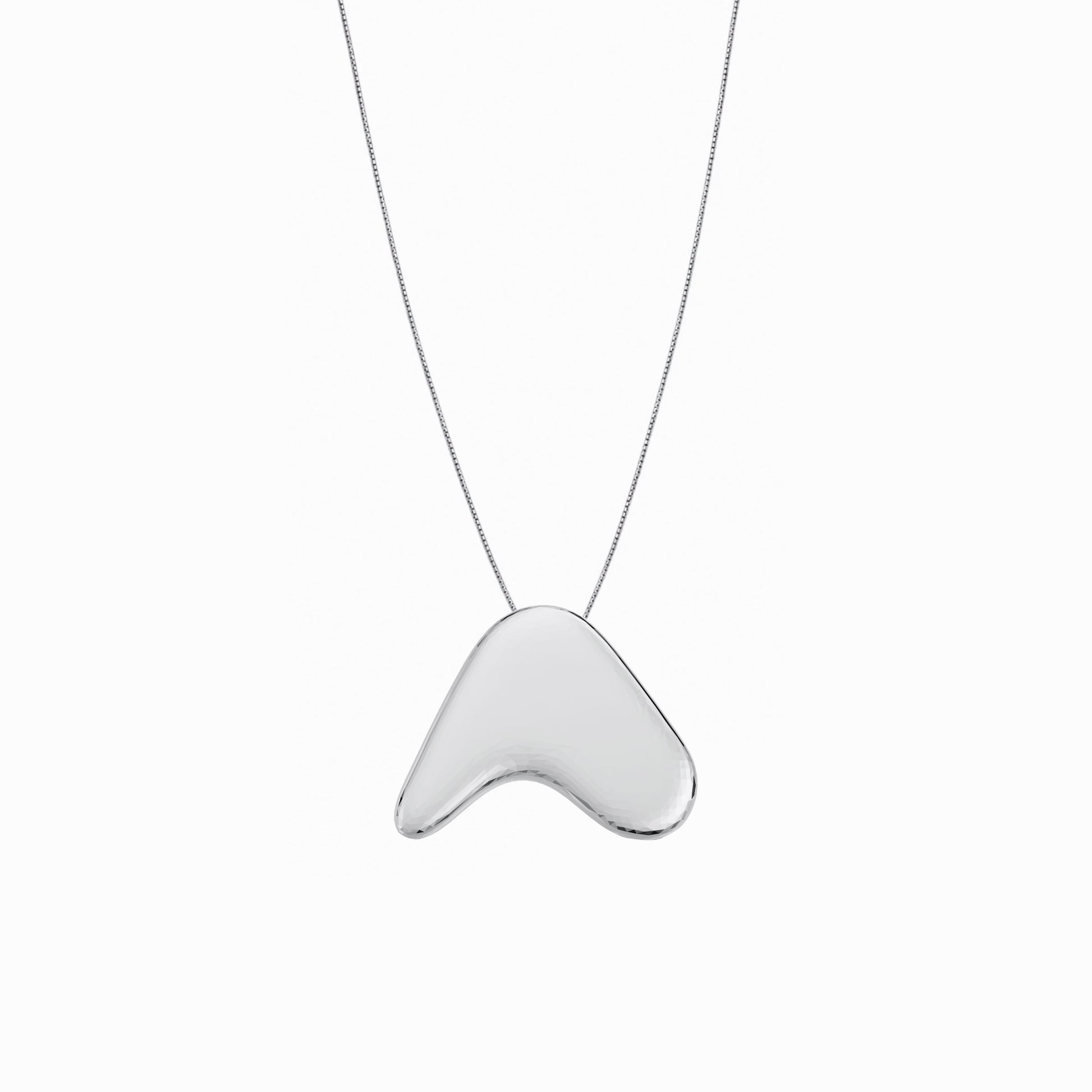 Puffy Korean Alphabet Hangul Initial Necklace Sterling Silver 한글 이름 목걸이 BY LAIME NEW YORK