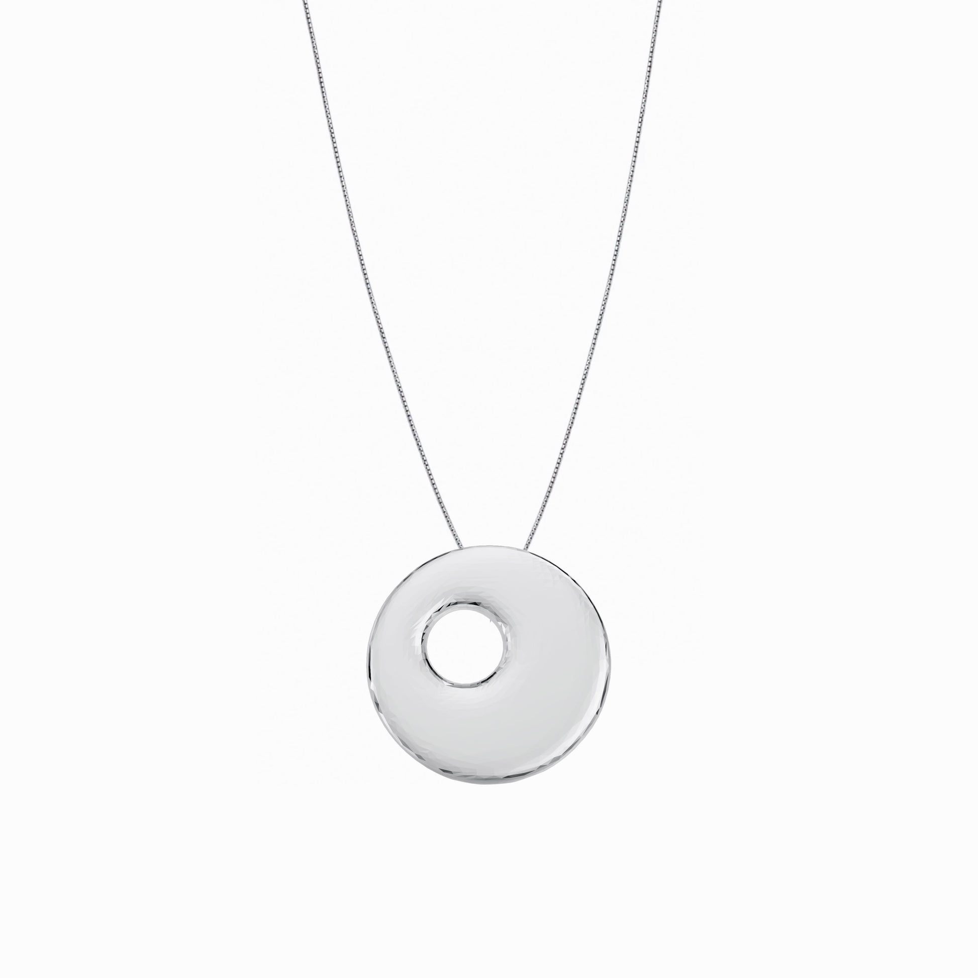 Puffy Korean Alphabet Hangul Initial Necklace Sterling Silver 한글 이름 목걸이 BY LAIME NEW YORK