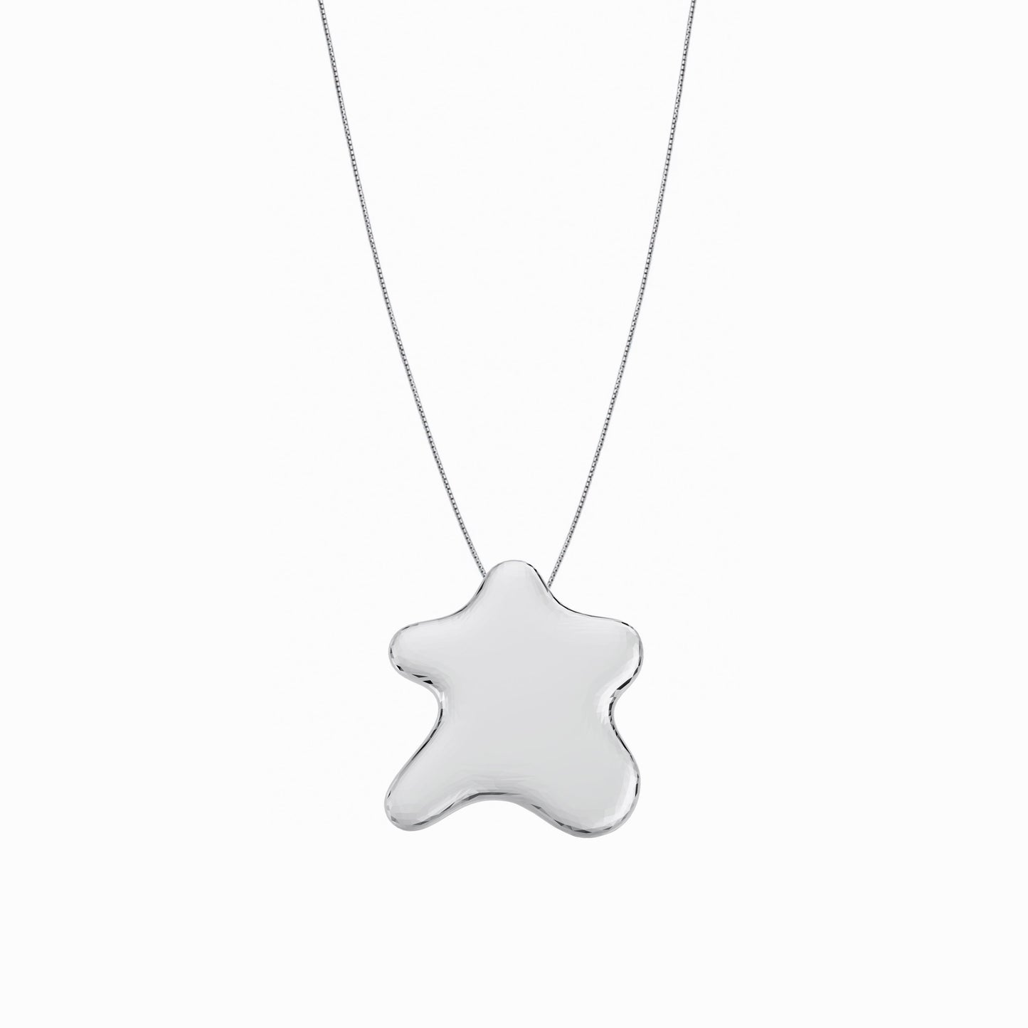 Puffy Korean Alphabet Hangul Initial Necklace Sterling Silver 한글 이름 목걸이 BY LAIME NEW YORK