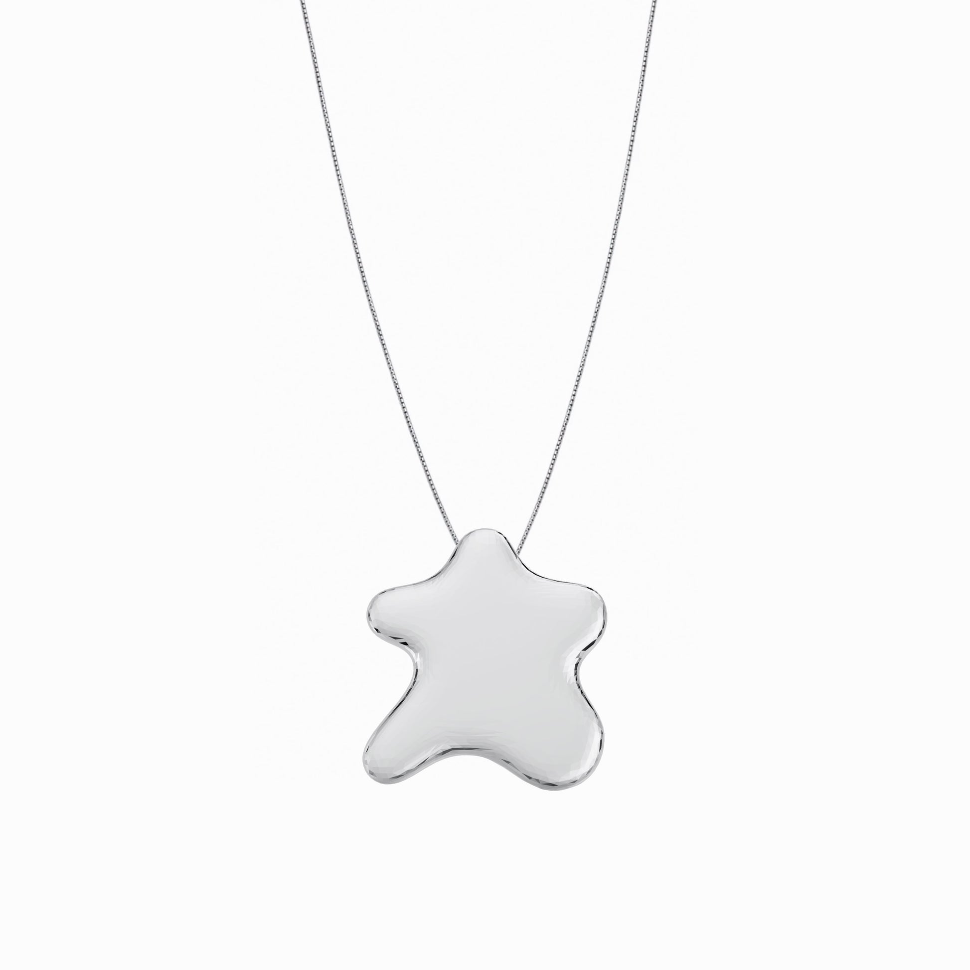 Puffy Korean Alphabet Hangul Initial Necklace Sterling Silver 한글 이름 목걸이 BY LAIME NEW YORK
