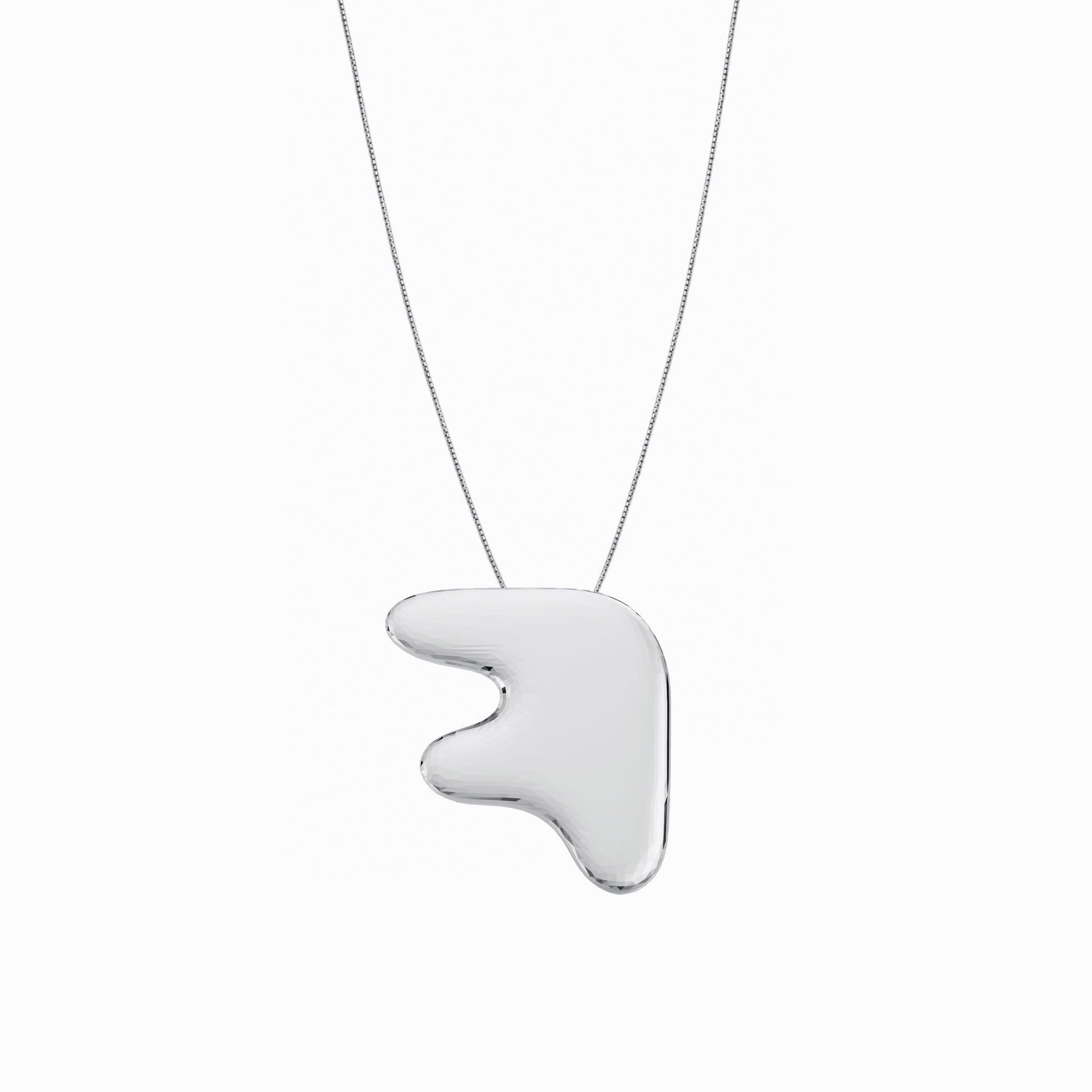 Puffy Korean Alphabet Hangul Initial Necklace Sterling Silver 한글 이름 목걸이 BY LAIME NEW YORK