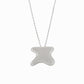 Puffy Hangul Korean Letter Necklace Pendant Silver ㅈ 한글 목걸이 | BY L’AIMÉ NEW YORK 