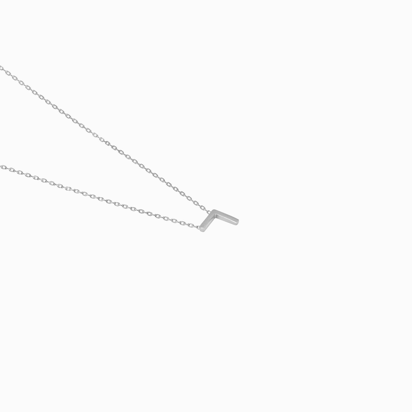 Hangul Korean Letter Necklace Sterling Silver ㄱ