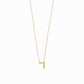Hangul Initial Necklace 14K Solid Gold Korean Letter Charm