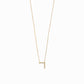 Korean Hangul Letter Pavé Lab Diamond Necklace 14K Solid Gold ㄱ