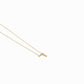 Korean Hangul Letter Pavé Lab Diamond Necklace 14K Solid Gold ㄱ