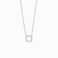 Hangul Initial Lab Diamond Necklace Korean Letter Charm Sterling Silver ㅁ