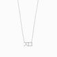 Korean Hangul Letter Pavé Lab Diamond Necklace Sterling Silver ㅈㅁ – Personalized