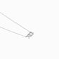 Korean Hangul Letter Pavé Lab Diamond Necklace Sterling Silver ㅈㅁ – Personalized