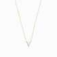 Eclipse V Initial Letter Enamel Necklace 14K Gold