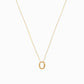 Eclipse Initial Letter Necklace 14K Solid Gold