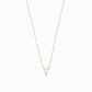 Eclipse M Initial Letter Pavé Natural Diamond Necklace 14K Solid Gold