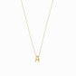 Eclipse A Initial Letter Necklace 14K Solid Gold