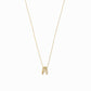 Eclipse A Initial Letter Pavé Diamond Necklace 14K Solid Gold