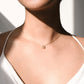 Eclipse M Initial Letter Pavé Natural Diamond Necklace 14K Solid Gold