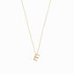 Eclipse E Initial Letter Pavé Gold Necklace